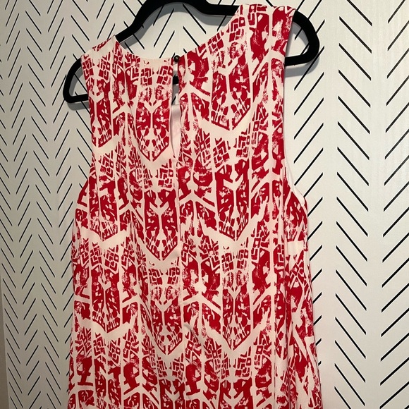 Everly Red and White Sleeveless Dress - Picture 11 of 12